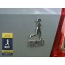imagem do produto Adesivo Cromado em Auto Relevo Run Woman Corredora - Cromarca