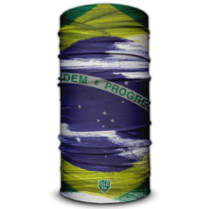 imagem de Bandana Tubular Multiuso Respirvel com proteo Solar by Huzze-Rag Bandeira do Brasil - Mundo Terra