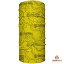 imagem do produto  Bandana Tubular Multiuso Respirável com proteção Solar Carta Topográfica Amarelo com Preto - Mundo Terra