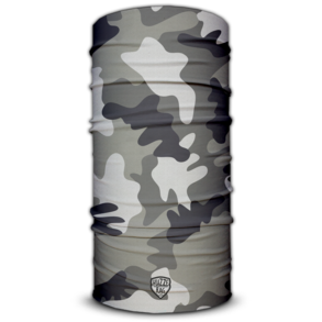 imagem de Bandana Tubular Multiuso Respirvel com proteo Solar UV Camuflada Cinza - Mundo Terra