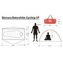 imagem do produto  Barraca Compacta Auto Portante Cycling Spider Ultra Light 1 pessoa Ideal para Cicloturismo - Naturehike