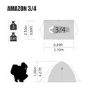 imagem do produto  Barraca de Camping Amazon 3/4 pessoas - NTK Nautika