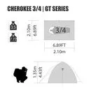 imagem do produto Barraca de Camping Cherokee GT 5/6 pessoas - NTK Nautika