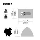 imagem do produto  Barraca de Camping Panda 2 pessoas - NTK Nautika