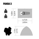 imagem do produto  Barraca de Camping Panda 3 pessoas - NTK Nautika