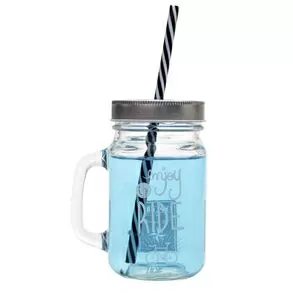 imagem de Caneca de Vidro com Tampa e Canudo Caneconserva Enjoy The Ride - Uatt?