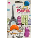 imagem do produto  Cartela com 4 Imãs Bonjour coleção viagem Paris França - Uatt?