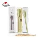 imagem do produto Conjunto de talheres de fibra de trigo - Naturehike
