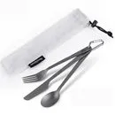 imagem do produto Conjunto de Talheres Titanium com Mosqueto - Naturehike