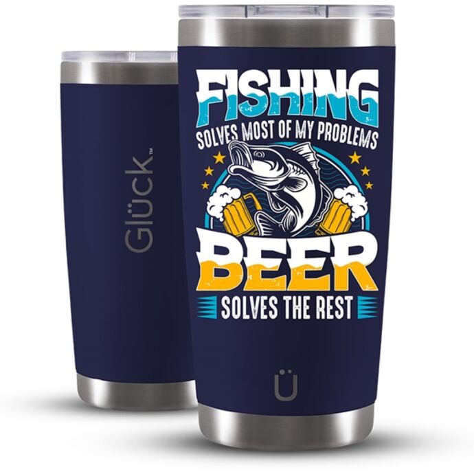 imagem do produto Copo Trmico Lucky Beer And Fishing 591ml - Glck