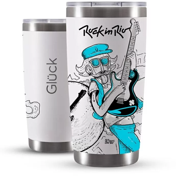 imagem do produto Copo Trmico Lucky Future Rock In Rio Guitar 591ml - Glck