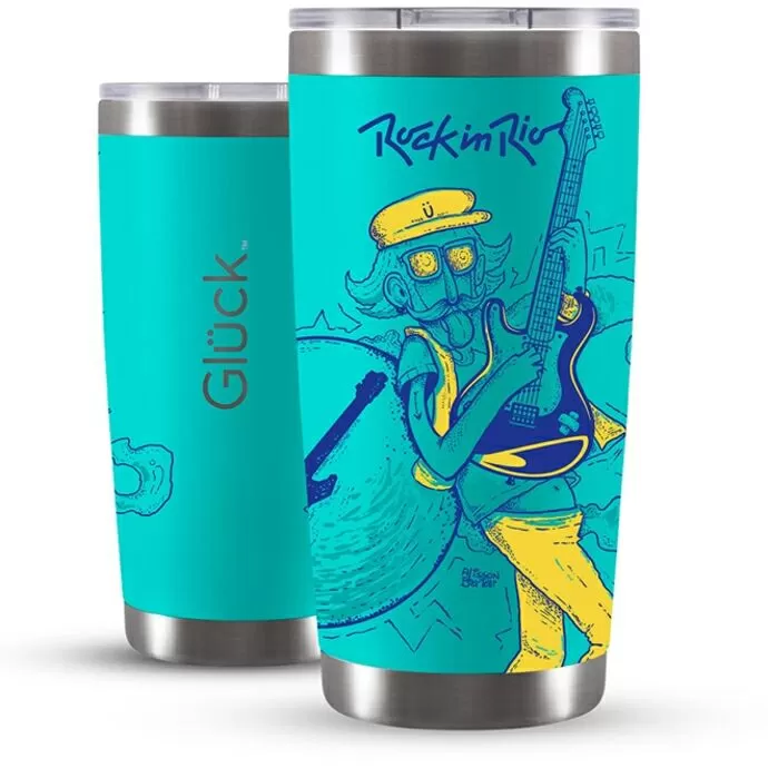 imagem do produto Copo Trmico Lucky Future Rock In Rio Guitar 591ml - Glck