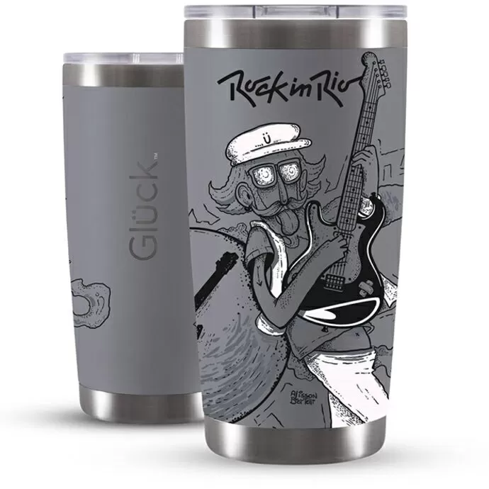 imagem do produto Copo Trmico Lucky Future Rock In Rio Guitar 591ml - Glck