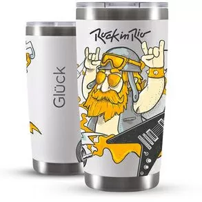imagem de Copo Trmico Lucky Future Rock In Rio Mustache - Glck
