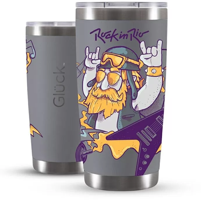 imagem do produto Copo Trmico Lucky Future Rock In Rio Mustache - Glck