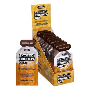 【EXジェル　15g×20個　300g】 Exceed Energy Gel Sabor Chocolate Sachê Unitário 30 gramas Exceed
