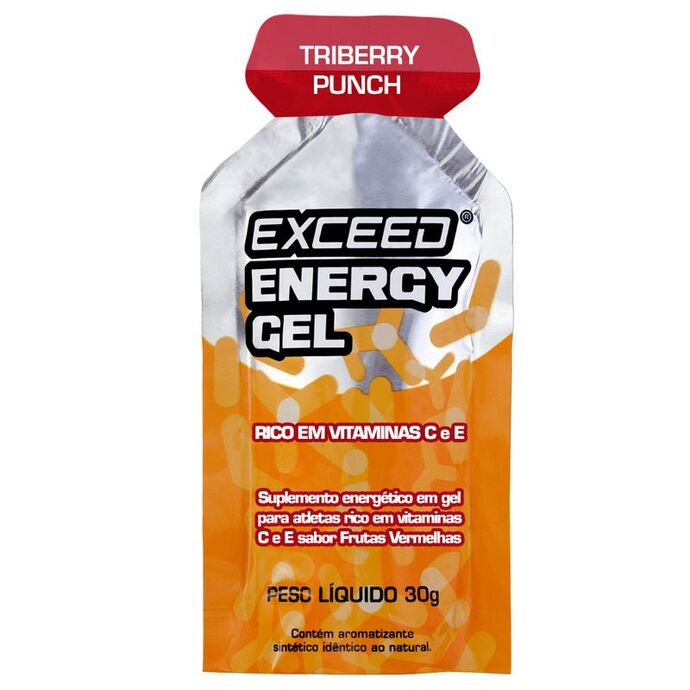 imagem do produto Exceed Energy Gel Sabor Triberry Punch Sach Unitrio 30 Gramas - Exceed