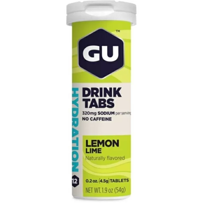 imagem do produto GU Hydration Drink Tabs Limo em Tubo com 12 pastilhas - Gu Energy