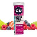 imagem do produto  Gu Hydration Drink Tabs  Tri-berry em Tubo Eletrólitos e Caboidratos com 12 pastilhas  - Gu Energy