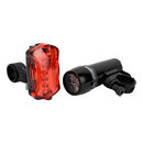 imagem do produto  Kit Farol Dianteiro e Lanterna Traseira para Bike com 5 LEDs  - Acte Sports
