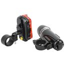 imagem do produto  Kit Farol Dianteiro e Lanterna Traseira para Bike com 5 LEDs  - Acte Sports