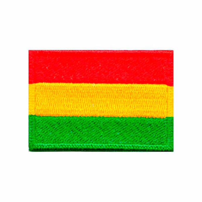 imagem do produto Patch Bordado Bandeira da Bolivia Pequeno 3,5 cm x 5 cm - Talysmã Bordados