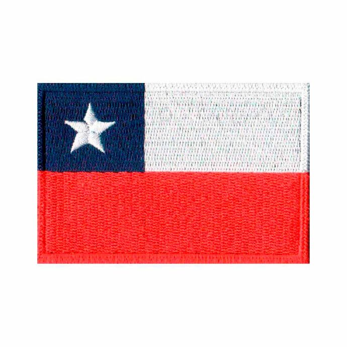 imagem do produto Patch Bordado Bandeira da Chile Grande 5,4 cm x 8,2 cm - Talysmã Bordados