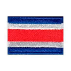 imagem de Patch Bordado Bandeira da Costa Rica Grande 5,4 cm x 8,2 cm - Talysmã Bordados