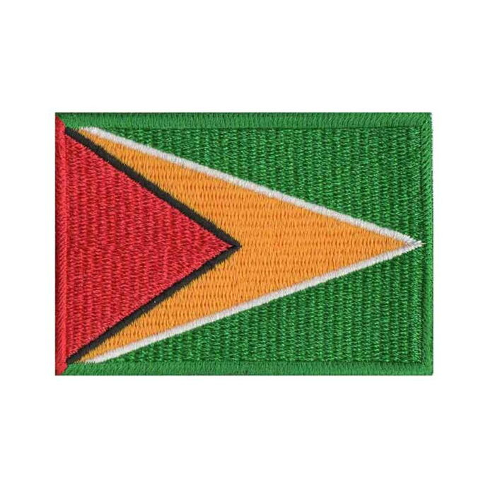 imagem do produto Patch Bordado Bandeira da Guiana Grande 5 cm x 8 cm - Talysmã Bordados