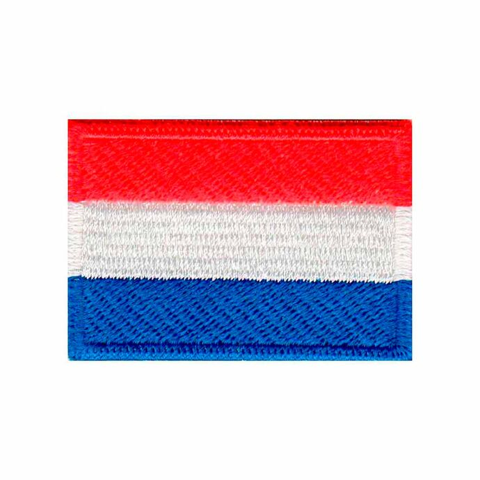 imagem do produto Patch Bordado Bandeira da Holanda Pequena 3,5 cm x 5 cm - Talysmã Bordados
