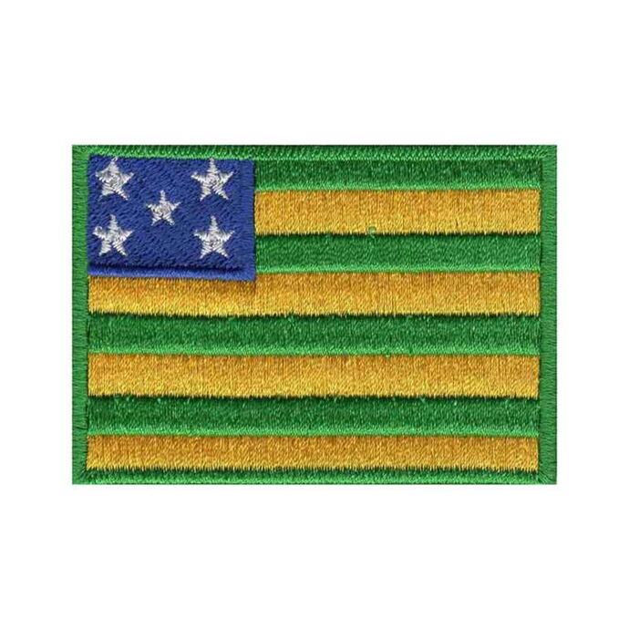 imagem do produto Patch Bordado Bandeira de Goiás Grande 5 cm x 8 cm - Talysmã Bordados