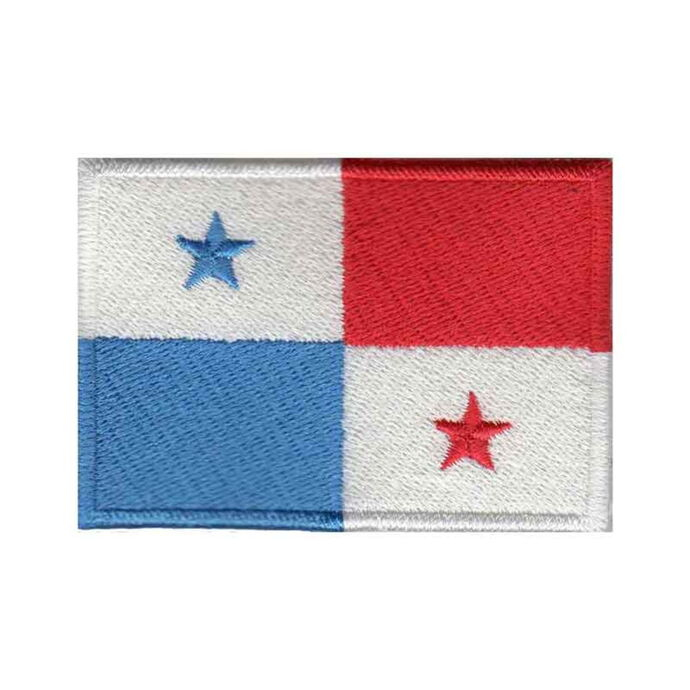 imagem do produto Patch Bordado Bandeira do Panamá Grande 5,4 cm x 8,2 cm - Talysmã Bordados