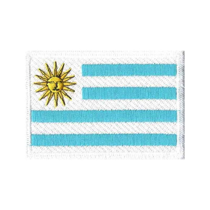 imagem do produto Patch Bordado Bandeira do Uruguai Grande 5 cm x 8 cm - Talysmã Bordados