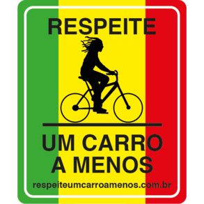 imagem de Placa Refletiva Bicicleta Bike Rasta