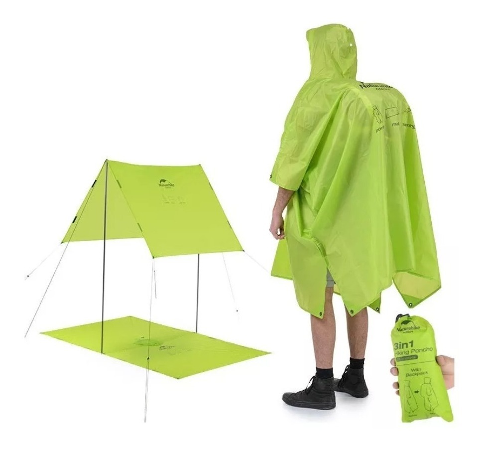 Poncho Unisex Triple Canopy Multifuncional Tartp Toldo Lona Naturehike