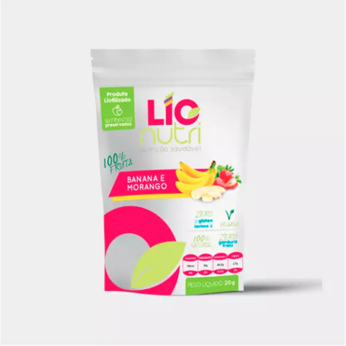 imagem do produto Snack de Banana e Morango Liofilizado - Lionutri