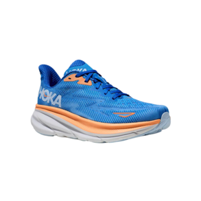 imagem de Tênis Clifton 9 para Corrida de Asfalto Masculino Azul e Laranja - Hoka