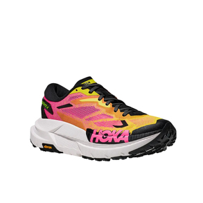 imagem de T�nis de Corrida e Caminhada em trilha MafateX Masculino Rosa e Amarelo - Hoka